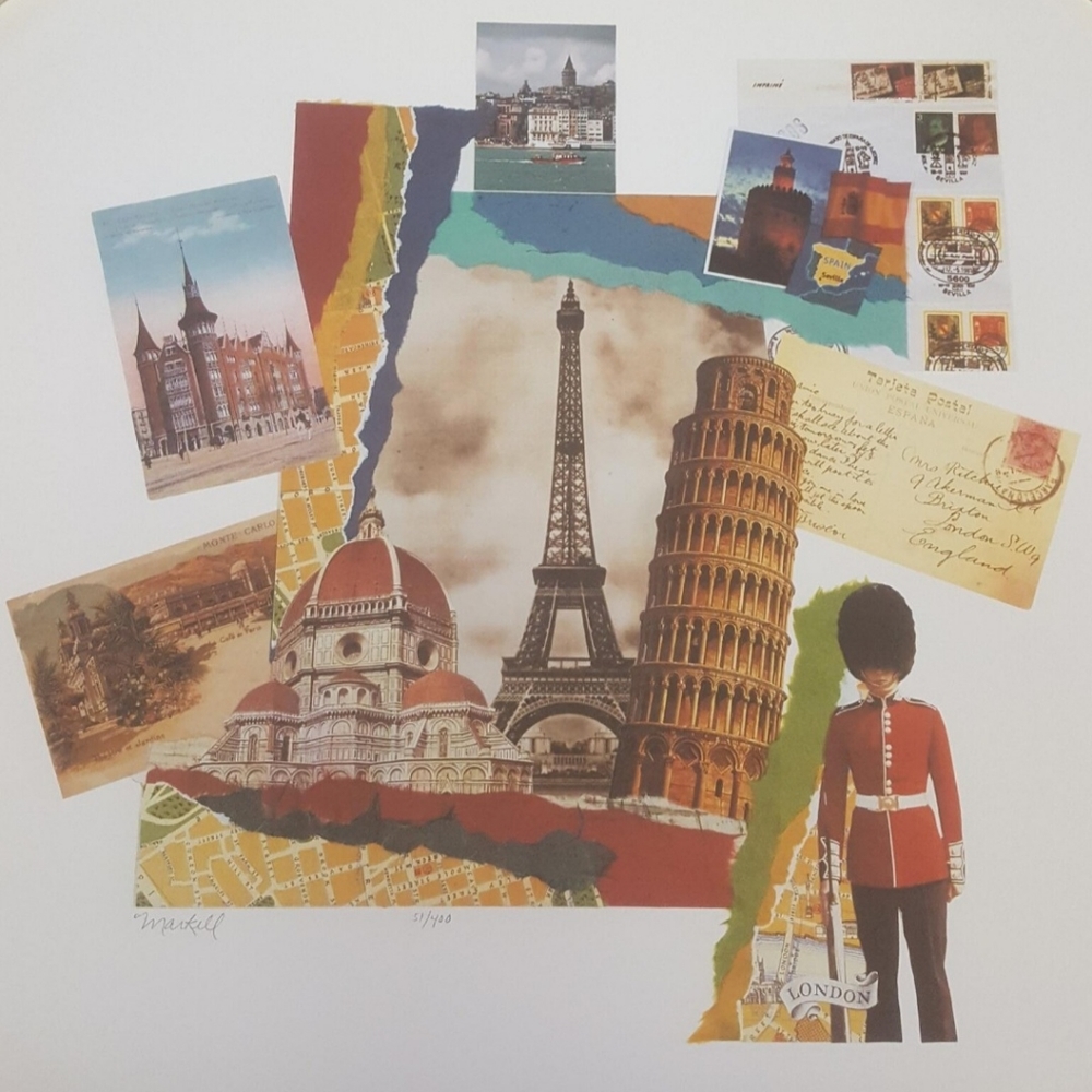 European Travel Artwork Limited Edition Lithograph